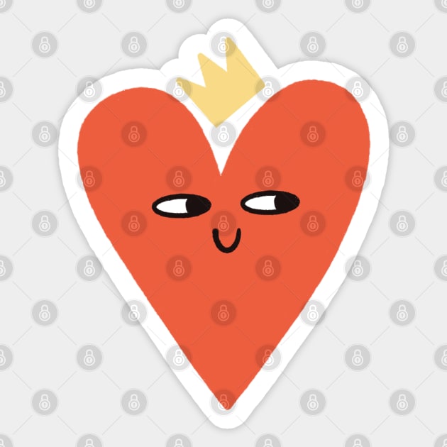 King Of Hearts Sticker by kranicz dodo